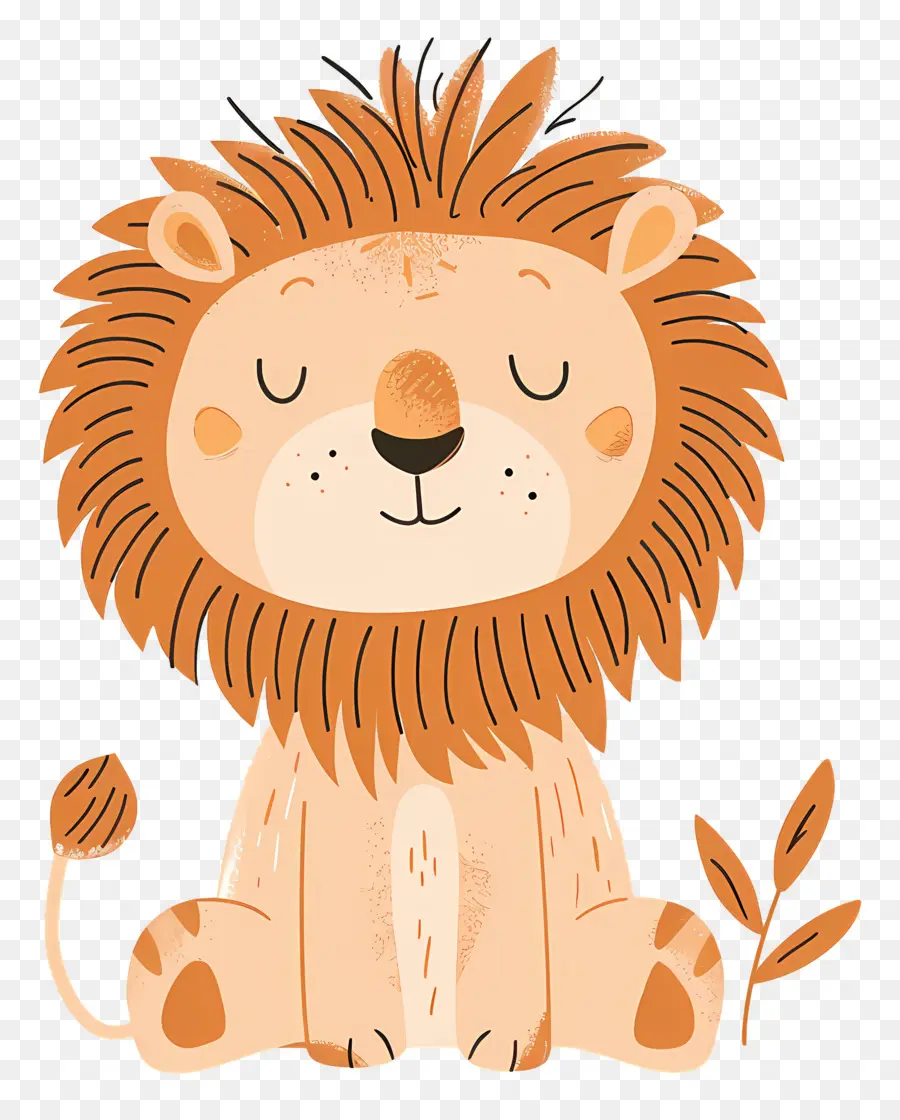 Doodle Lion，Dessin Animé Lion PNG