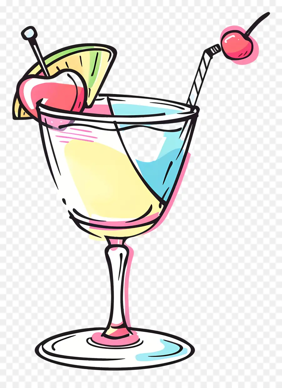 Cocktail Doodle，Marguerite PNG