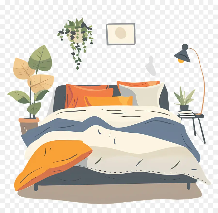 Dessin Animé Lit，Décor De Chambre à Coucher PNG