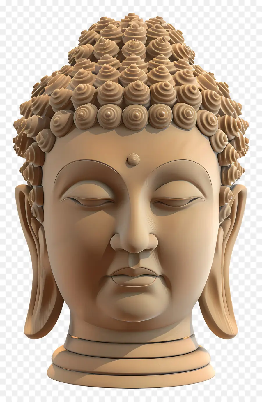 Tête De Bouddha，Rendu 3d PNG