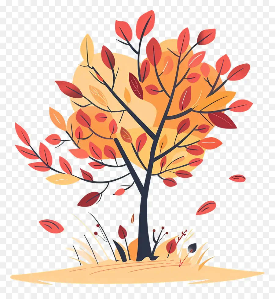 Automne, Arbre，Feuillage D'automne PNG