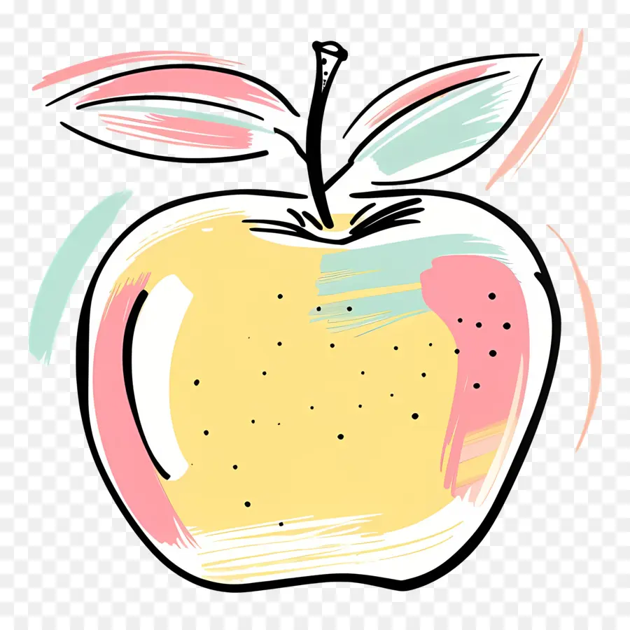 Doodle Pomme，Pomme PNG