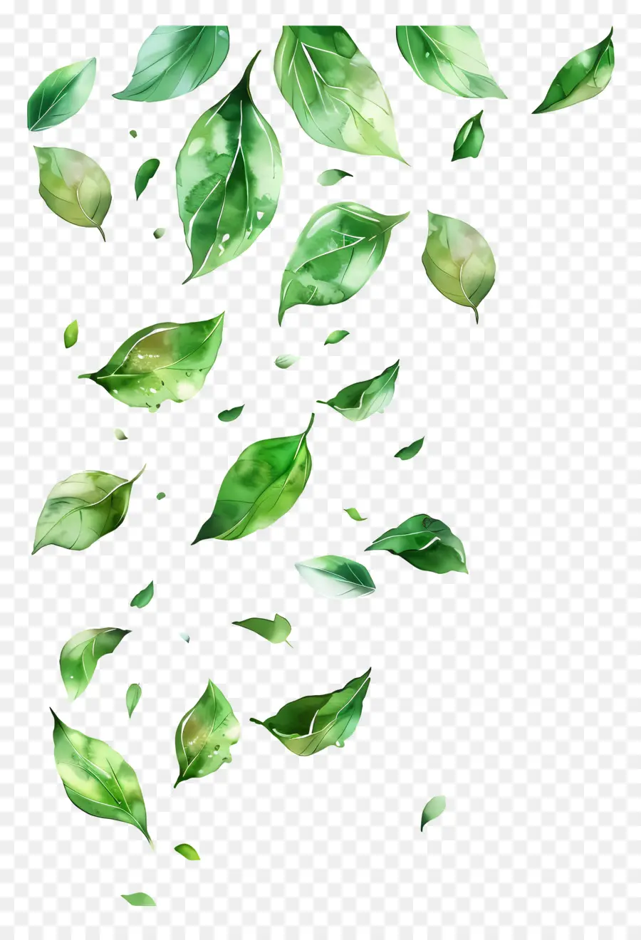 Feuilles Vertes，De Feuilles Volantes PNG