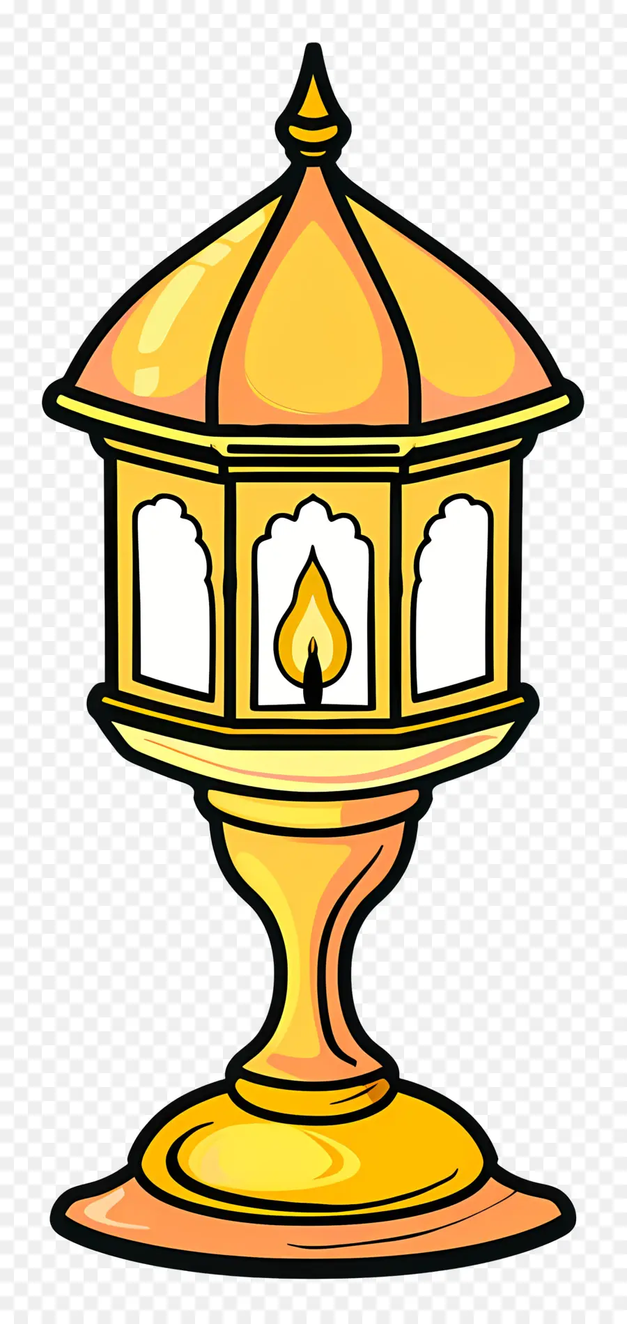 Islamique De La Lampe，Lampe D'or PNG