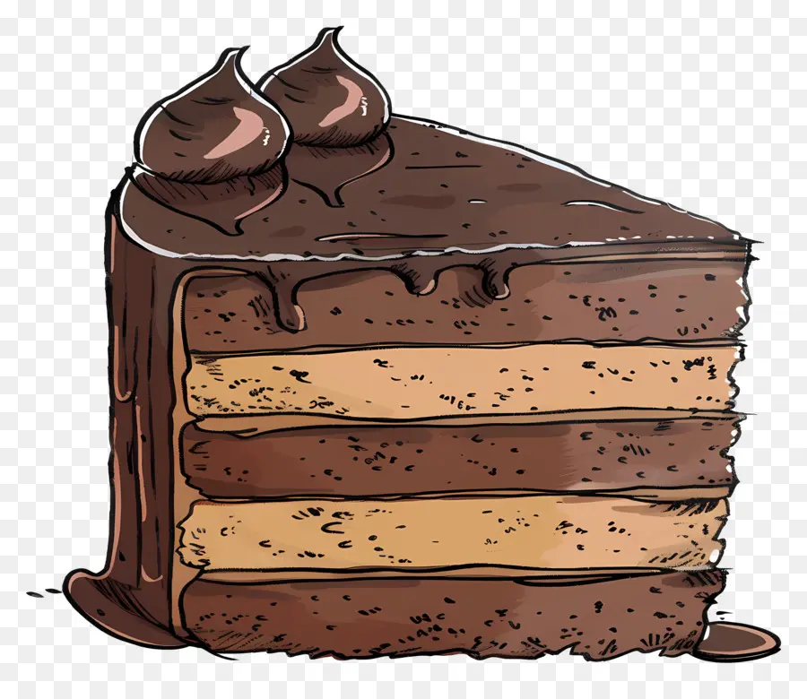 Gâteau Au Chocolat，Glaçage Au Chocolat PNG