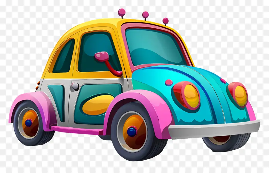 Bande Dessinée De Voiture，Design Coloré PNG