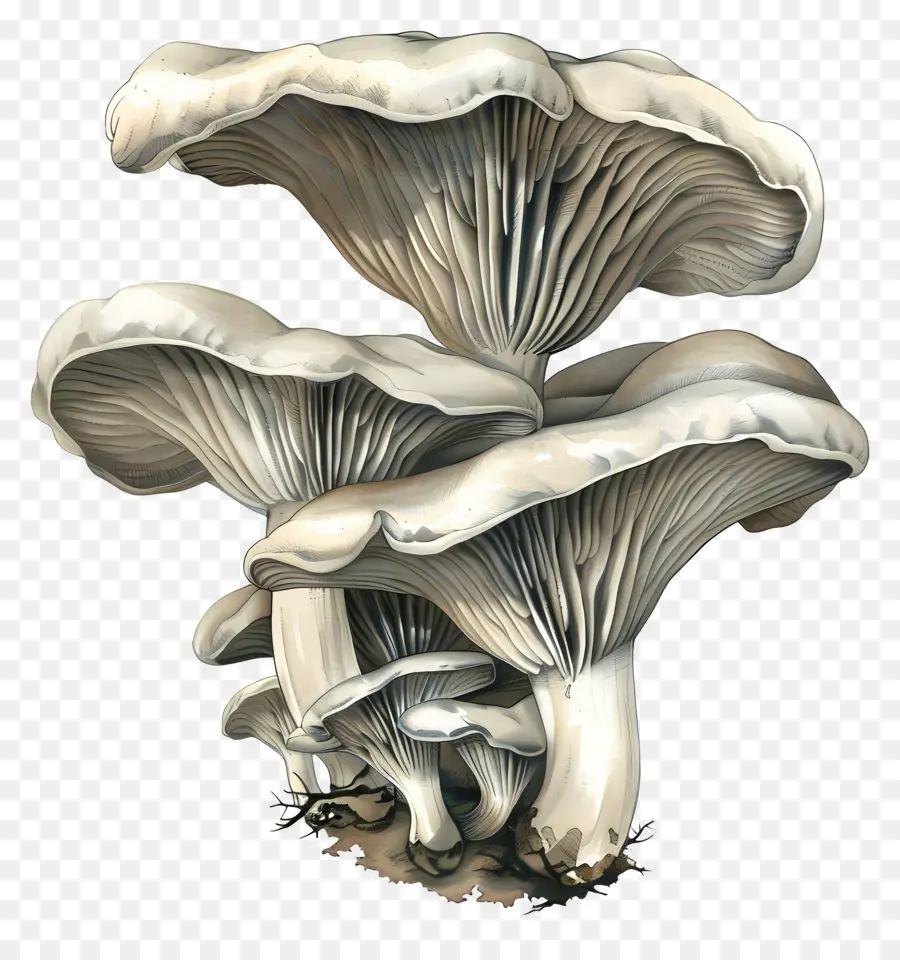 Les Pleurotes，Champignons PNG