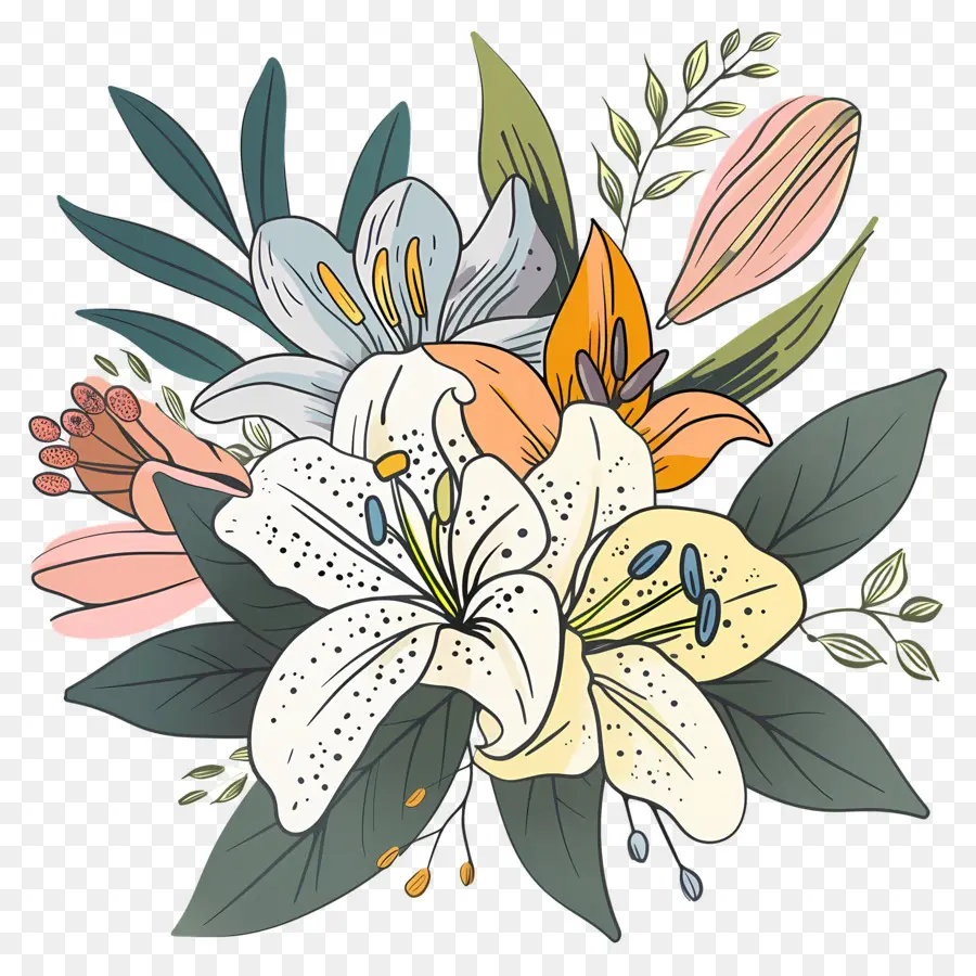 Bouquet De Lys，Bouquet PNG