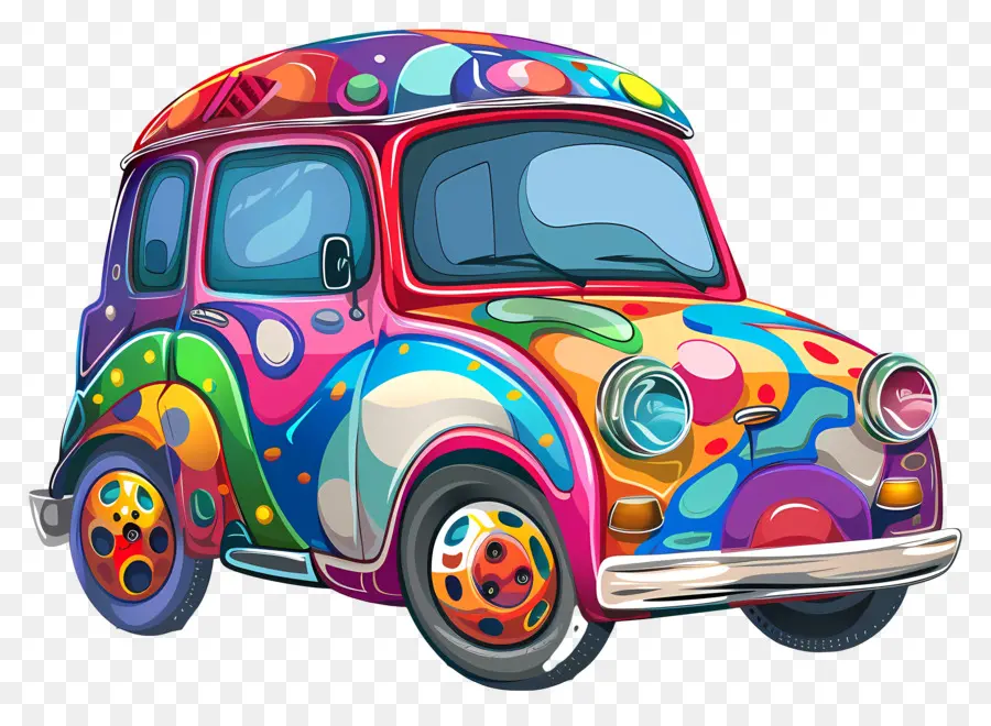 Bande Dessinée De Voiture，Voiture Psychédélique PNG