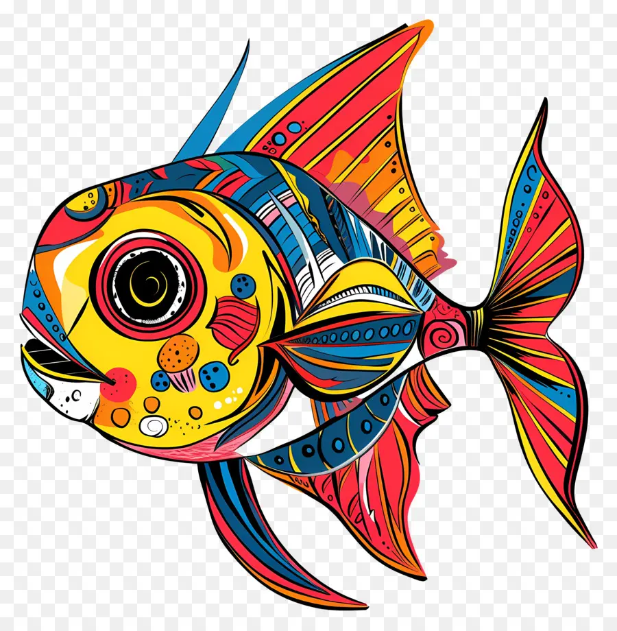 Dessin Animé De Poissons，Poissons Colorés PNG