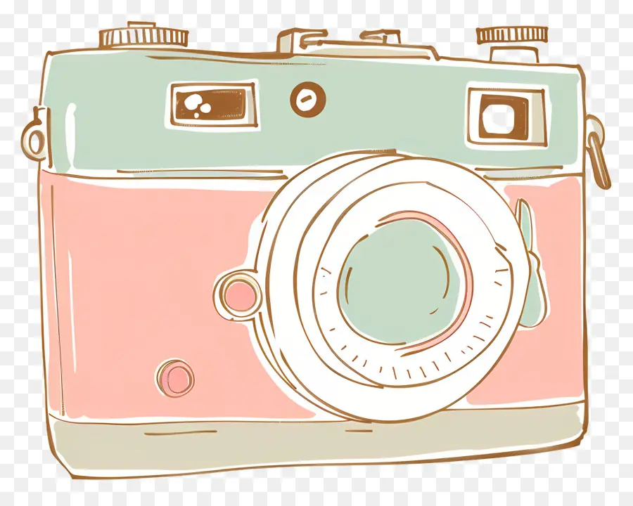 Caméra Doodle，Photo Vintage PNG