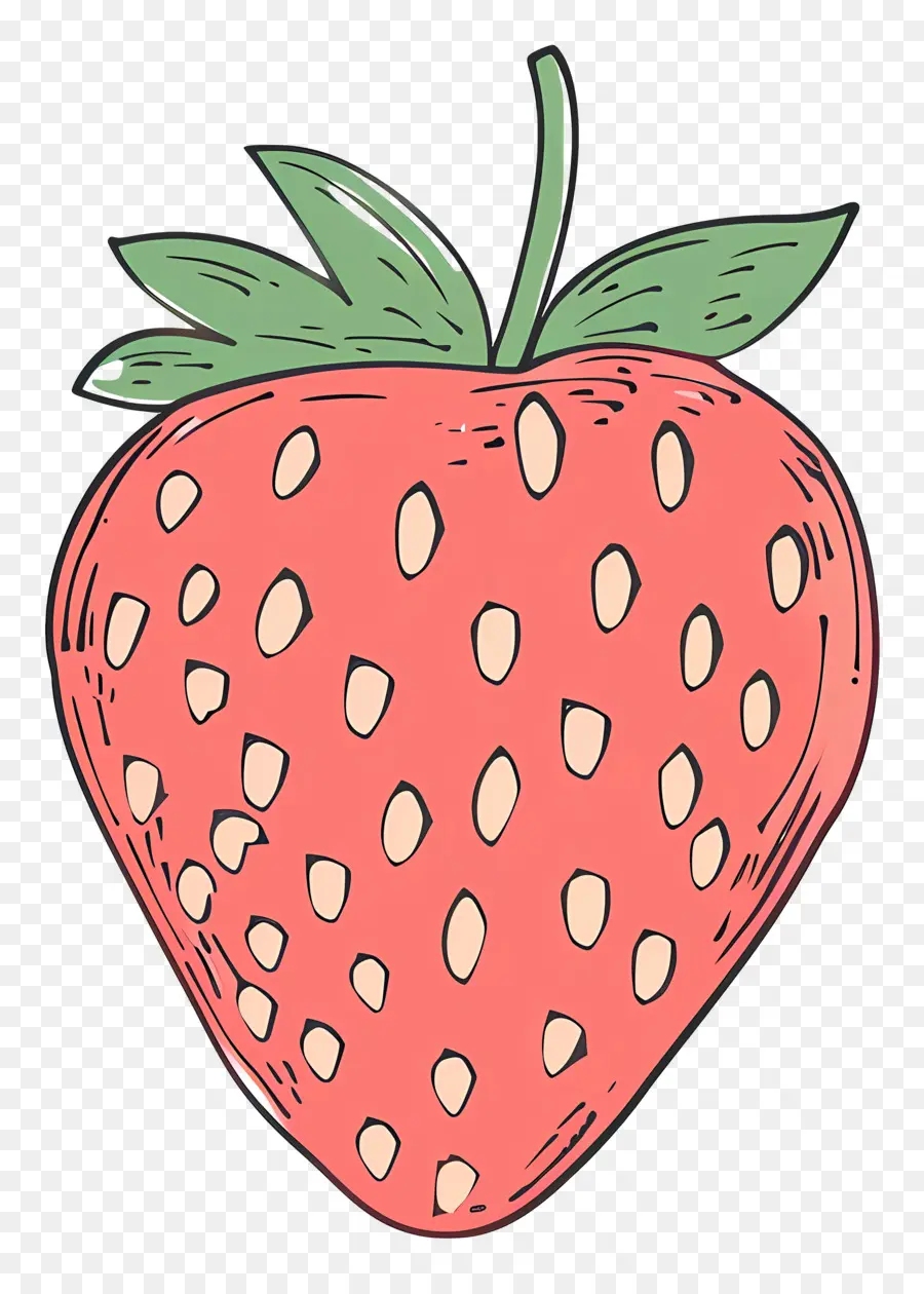 Doodle Aux Fraises，Dessin Animé à La Fraise PNG