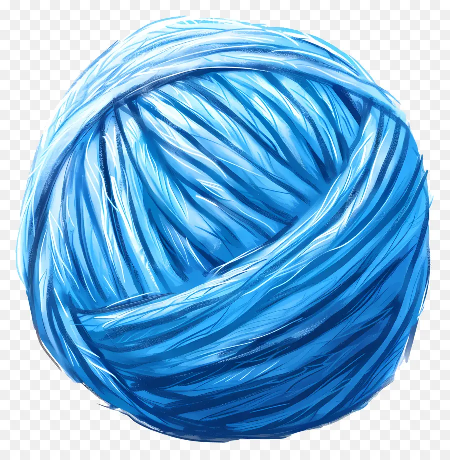 Boule De Fil Bleu，Laine PNG