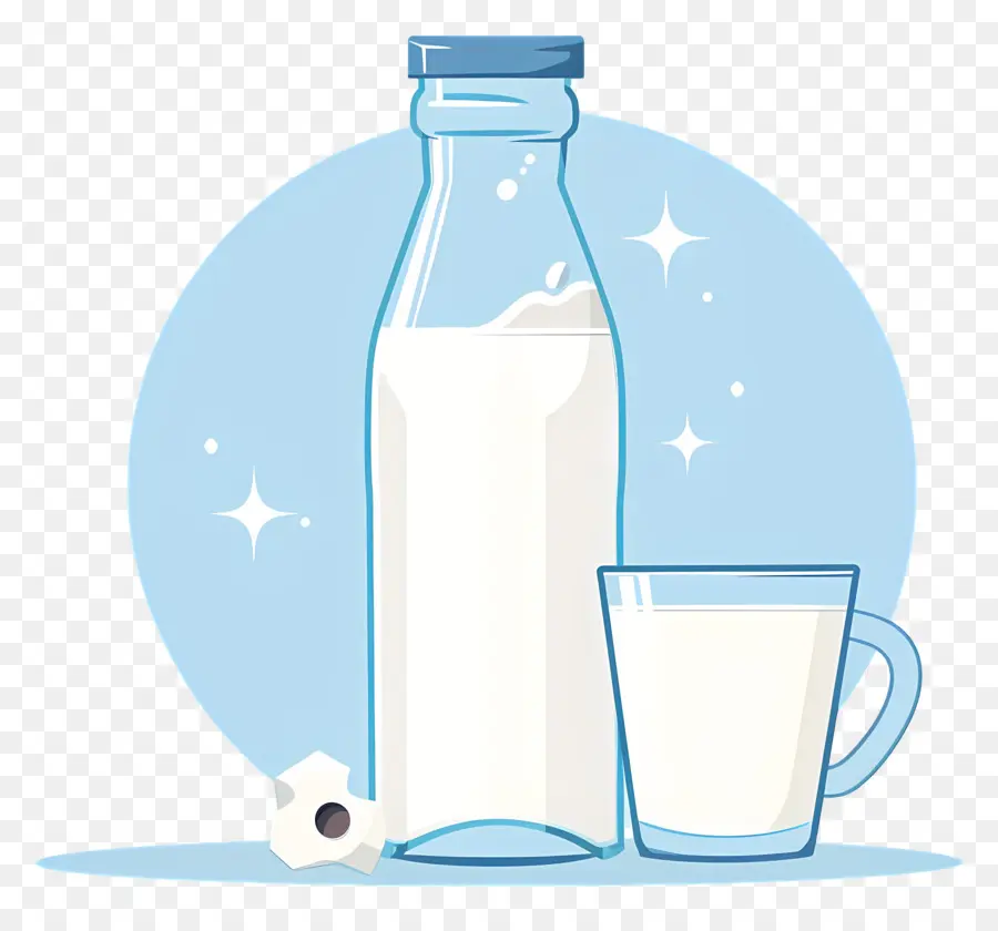 Le Lait Frais，Bouteille De Lait PNG