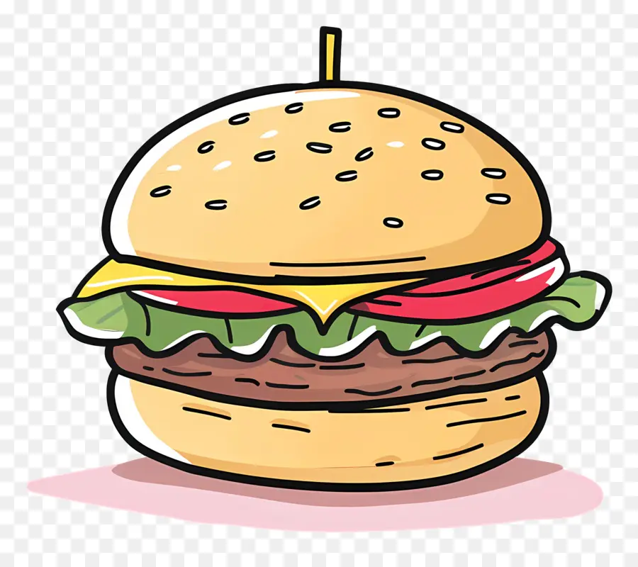 Doodle Burger，Hamburger PNG