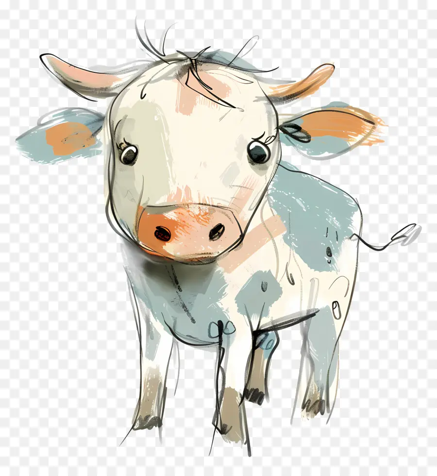 Vache，Peinte à La Main PNG