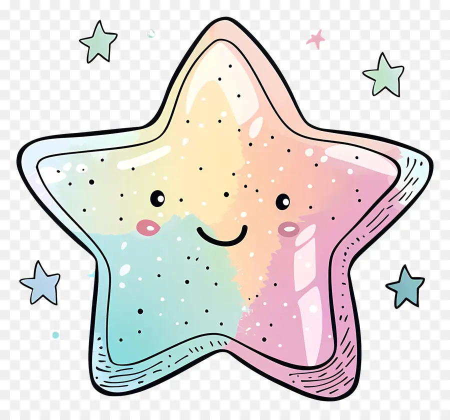 Doodle étoiles，Mignon PNG