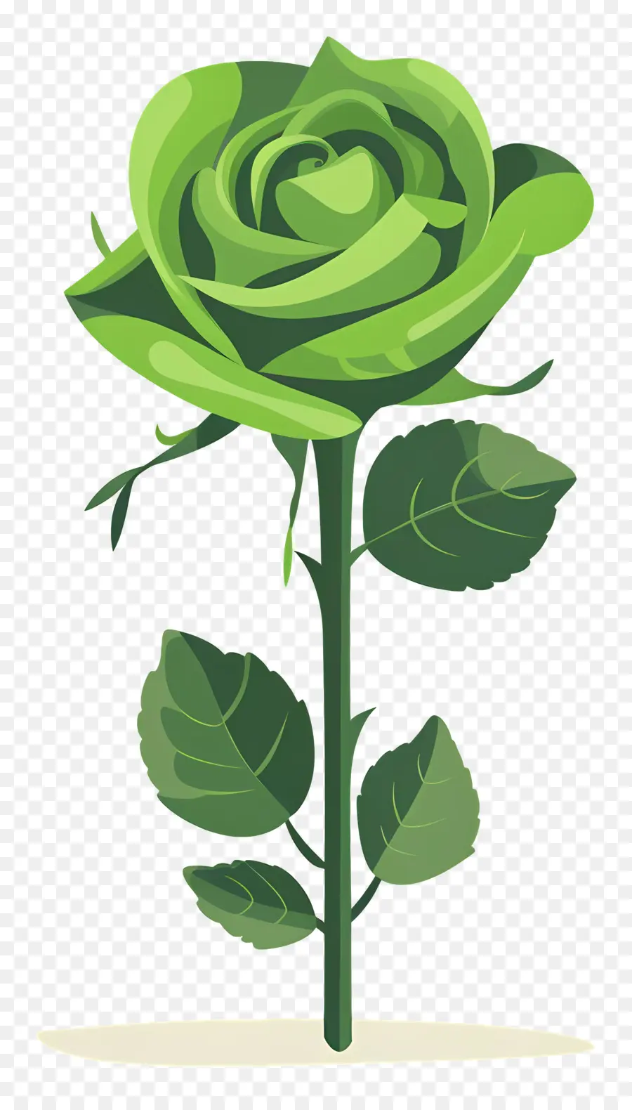 Rose Verte，Rose De Feuilles PNG