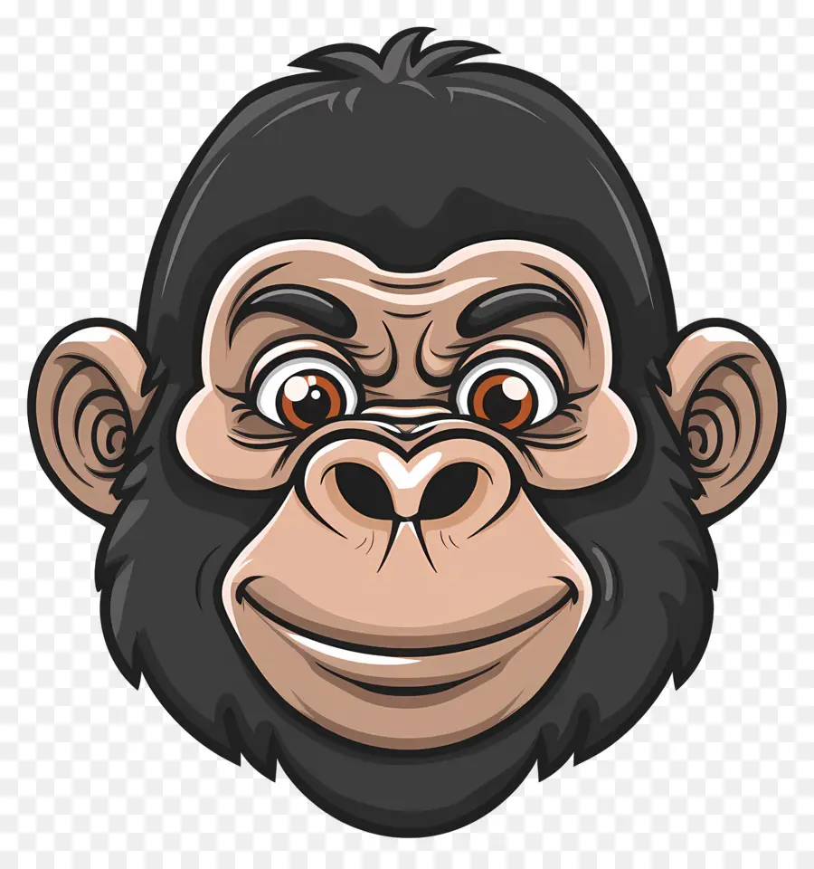 Visage De Gorille Mignon，Singe PNG