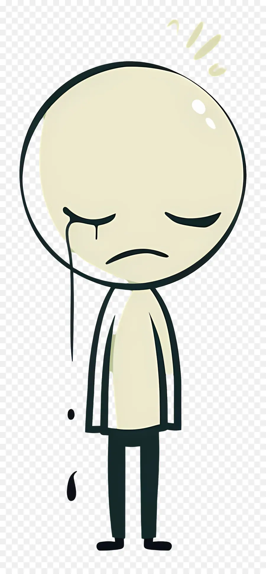 Chiffre De Bâton De Pleurer，Personnage De Dessin Animé PNG