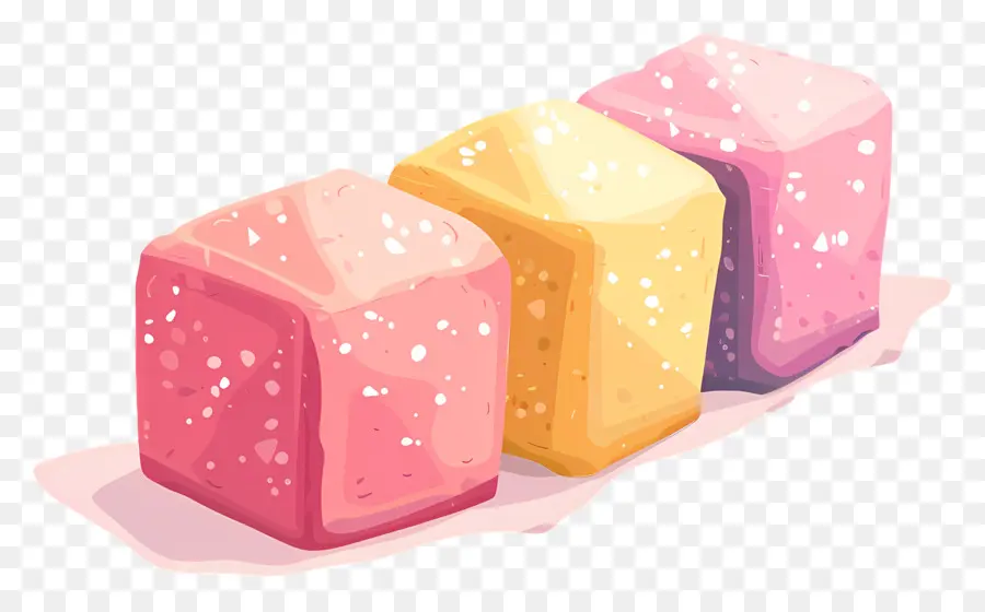 Cubes，Gâteaux à La Guimauve PNG