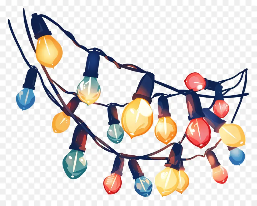 Les Lumières De Noël，Les Lumières Colorées PNG