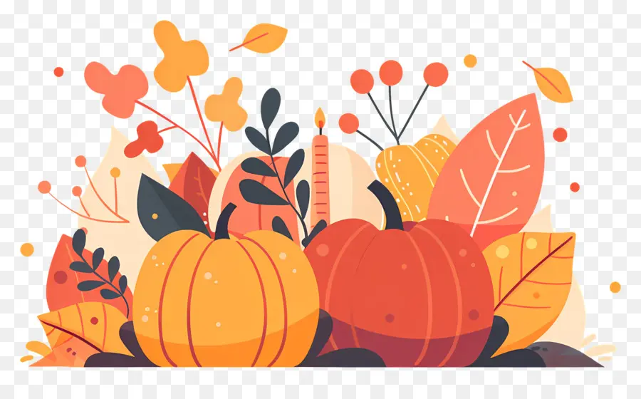 Pumpkins De Thanksgiving，Citrouilles PNG