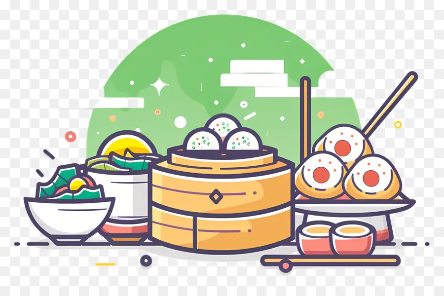 Dim Sum，La Nourriture Chinoise PNG