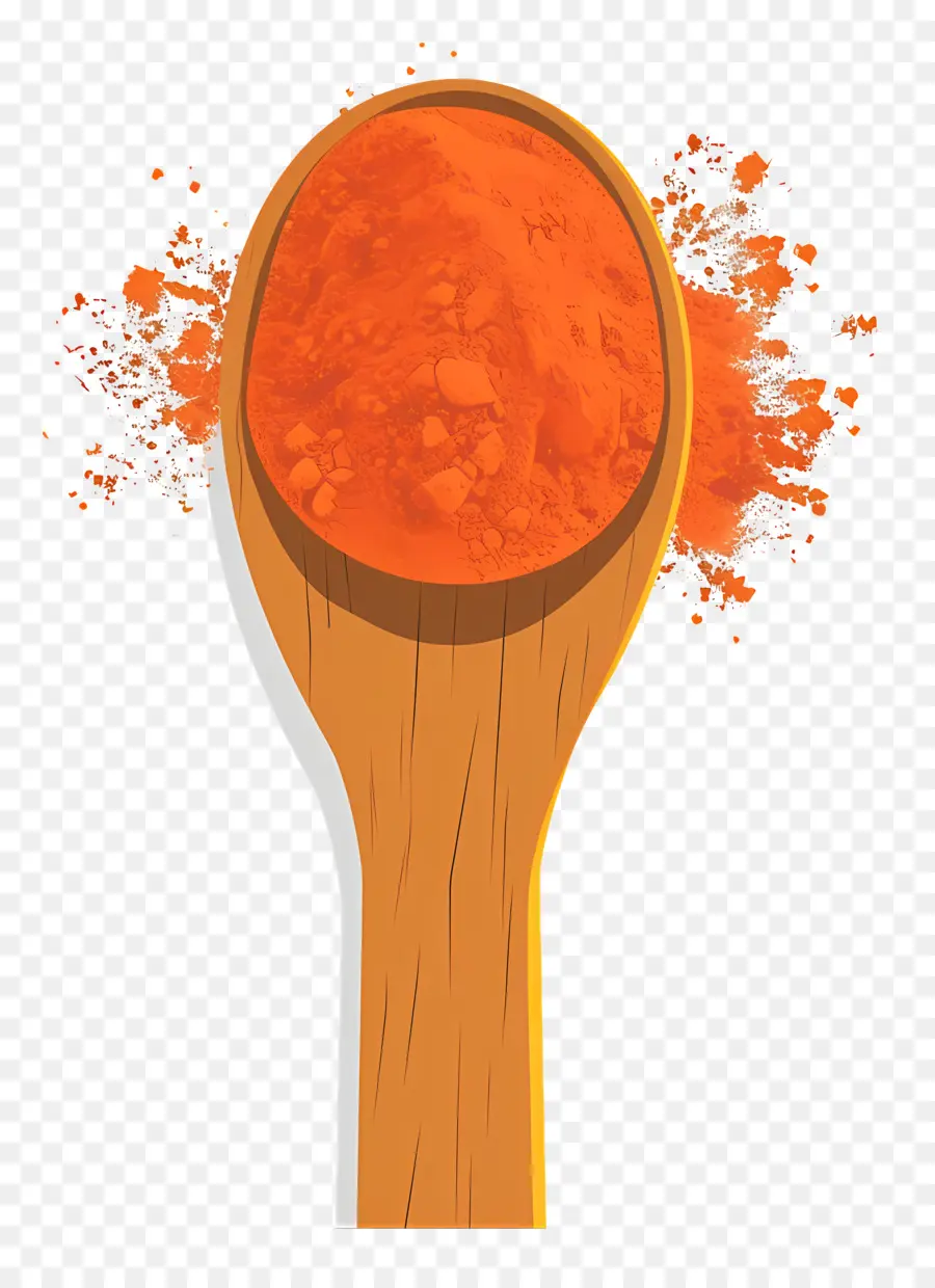 Paprika En Poudre，Cuillère En Bois PNG