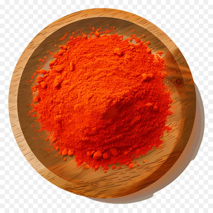 Paprika En Poudre，Cuillère En Bois PNG