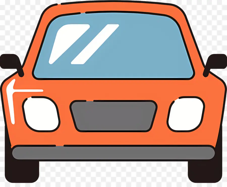 Bande Dessinée De Voiture，Voiture Orange PNG