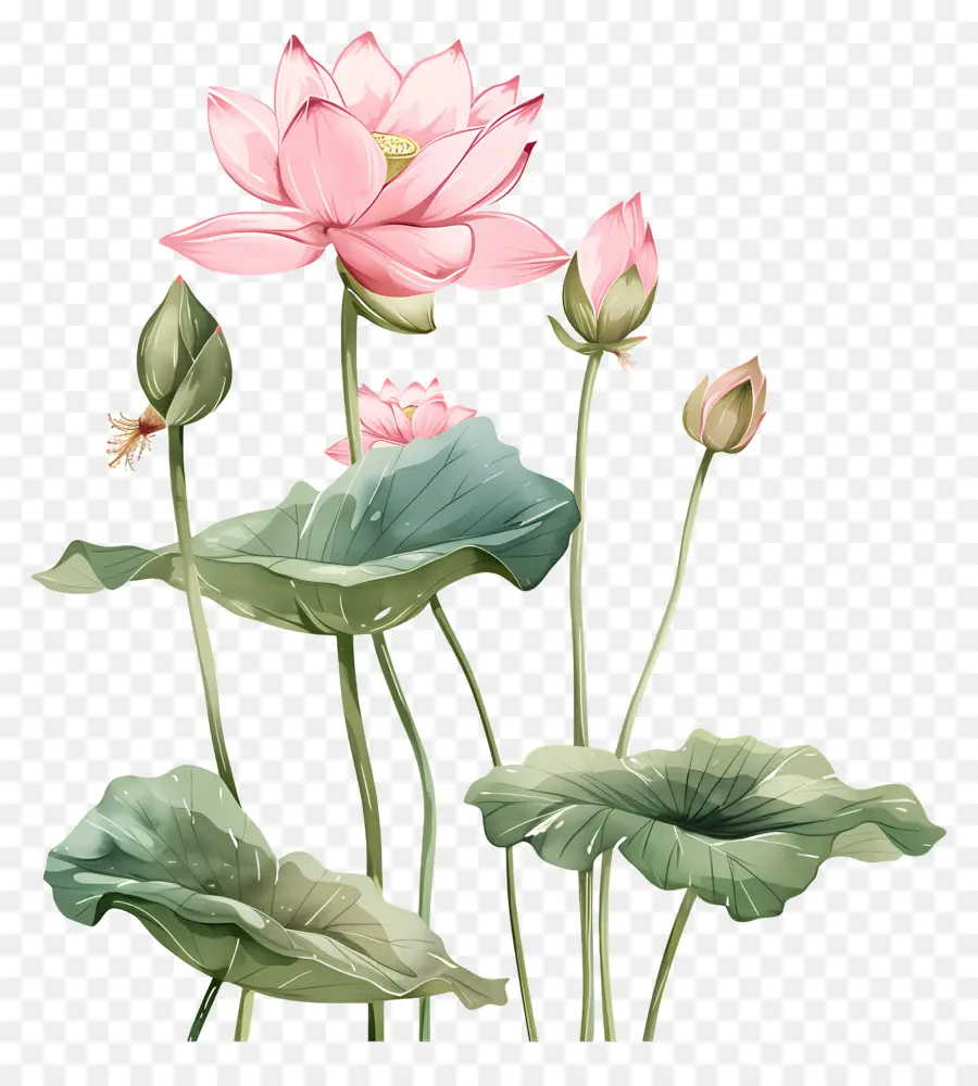 Des Fleurs De Lotus，Lotus Rose PNG