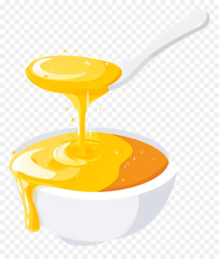 Cuillère à Ghee，Miel PNG