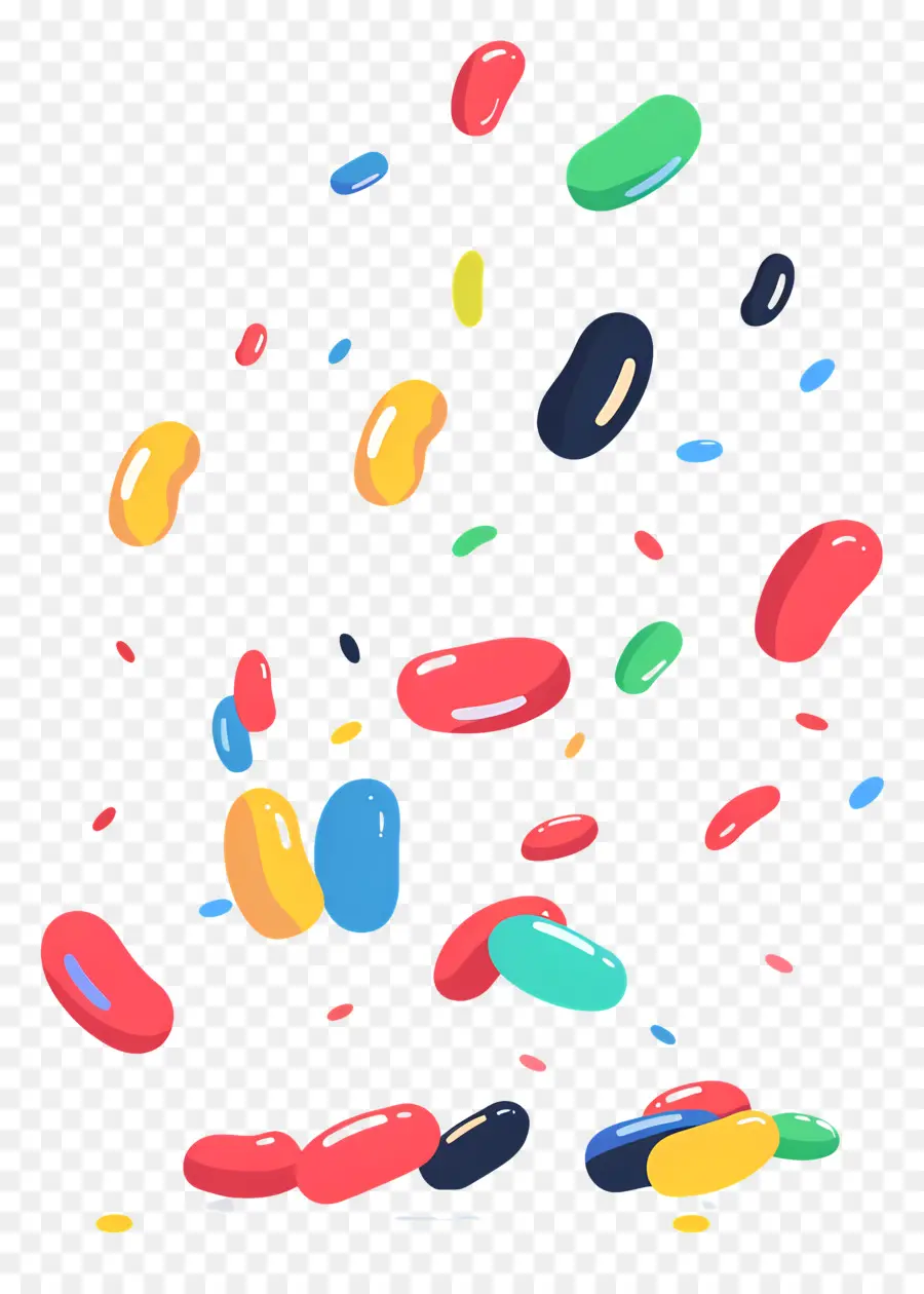 Bonbons à La Gelée，Fèves à La Gelée Colorées PNG