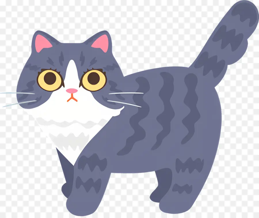 Chat De Dessin Animé，Chat Aux Cheveux Longs PNG