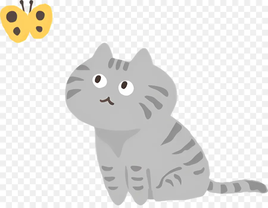 Chat De Dessin Animé，Chat Gris PNG