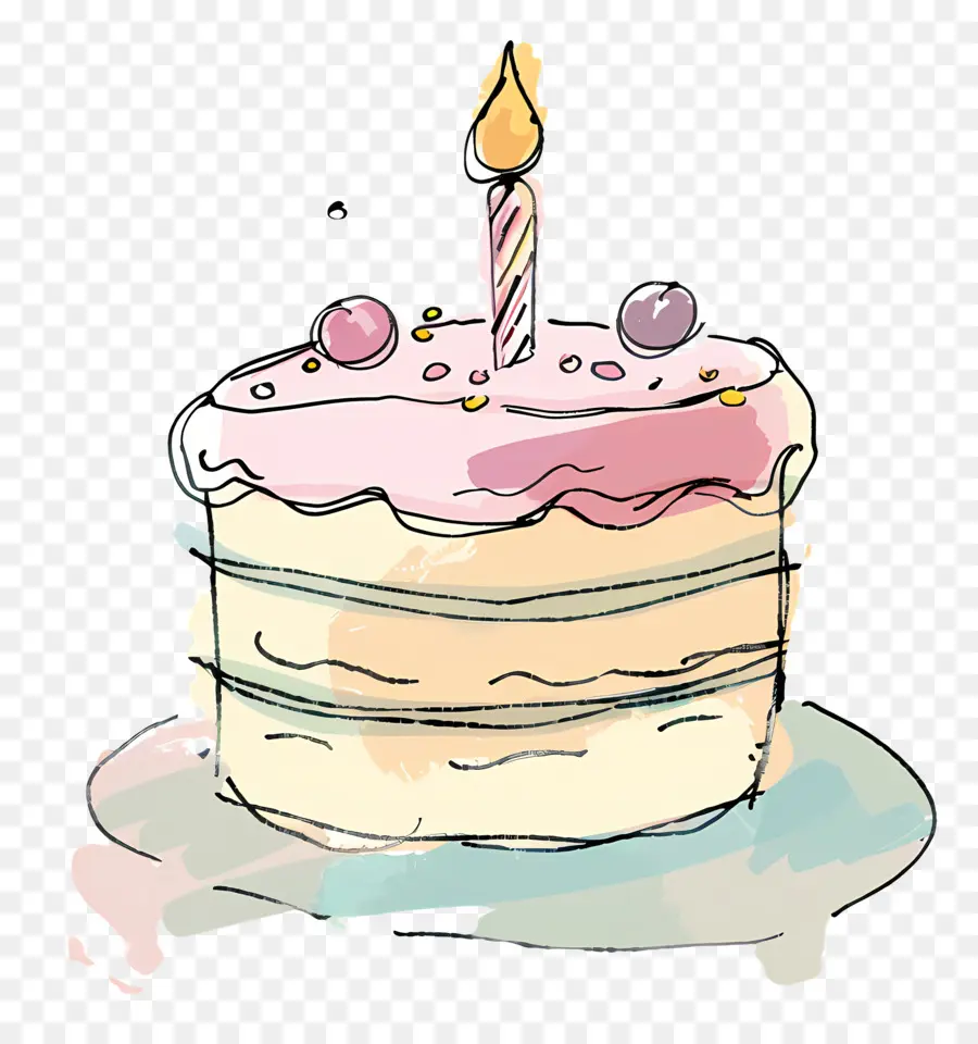 Gâteau D'anniversaire，Bougie PNG