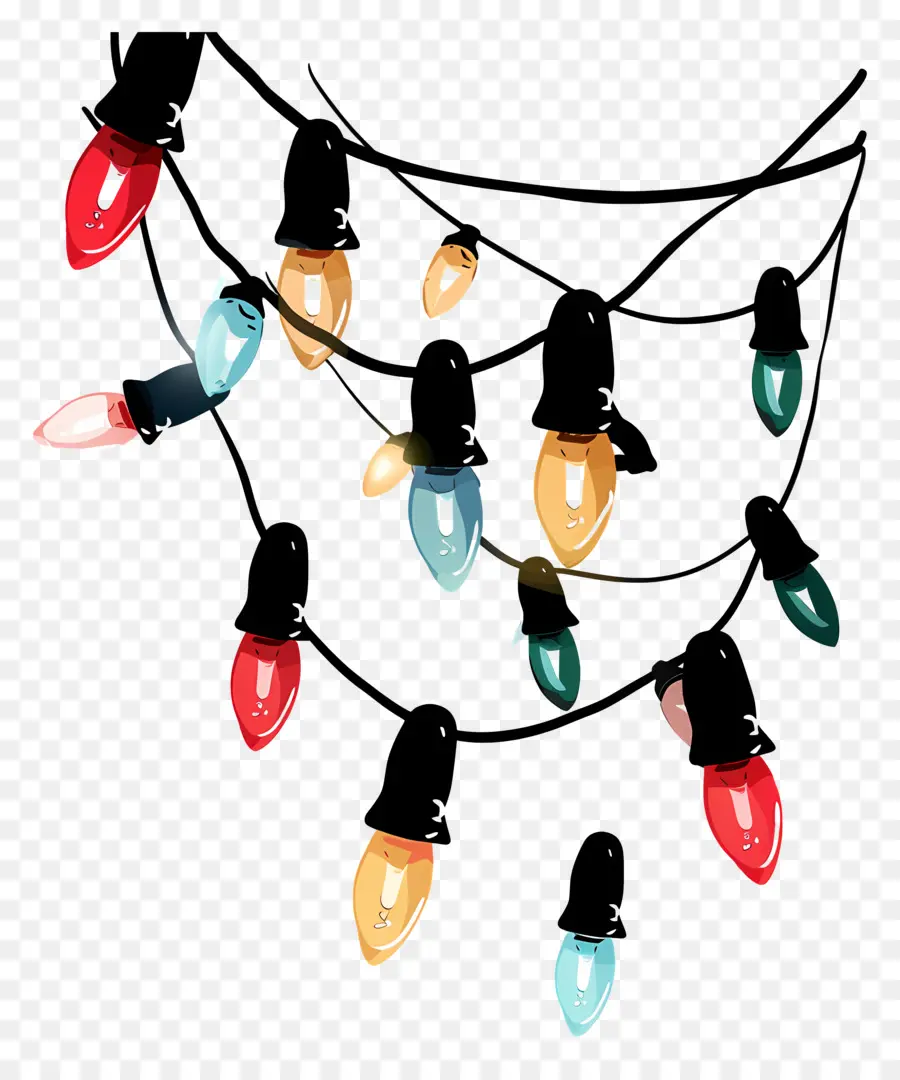 Les Lumières De Noël，Multicolore PNG