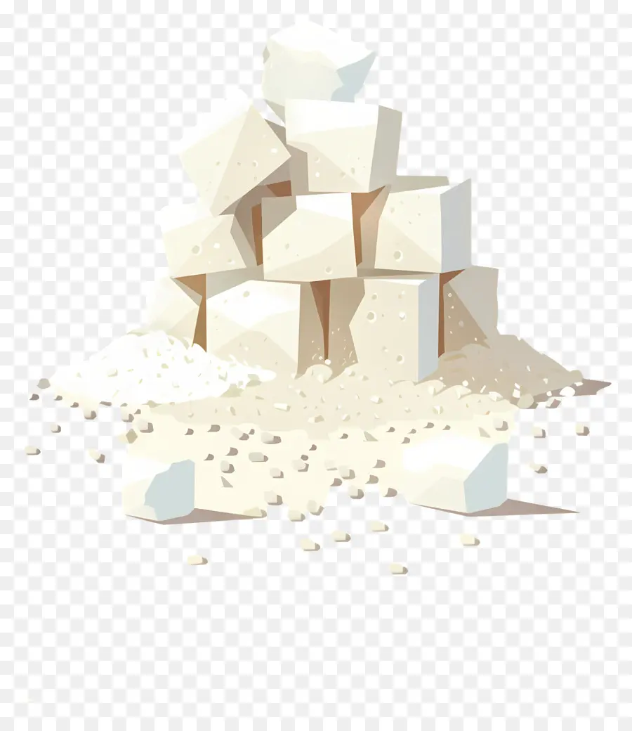 Sucre，Cubes De Sucre Blanc PNG