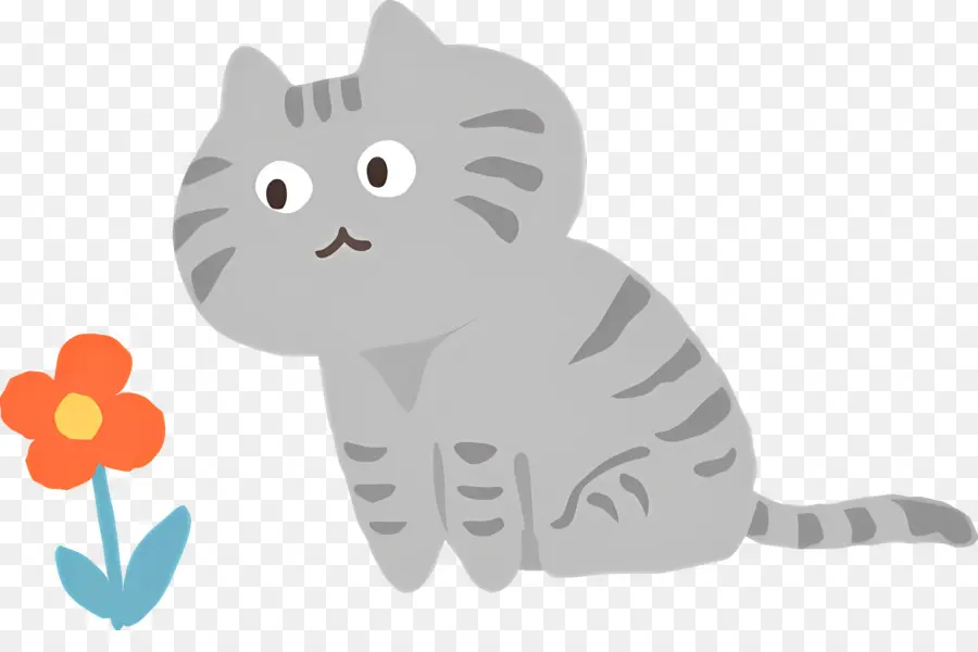 Chat De Dessin Animé，Gris Chat PNG