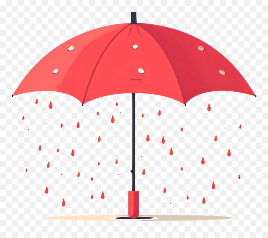 Parapluie Rouge，Les Points Blancs PNG