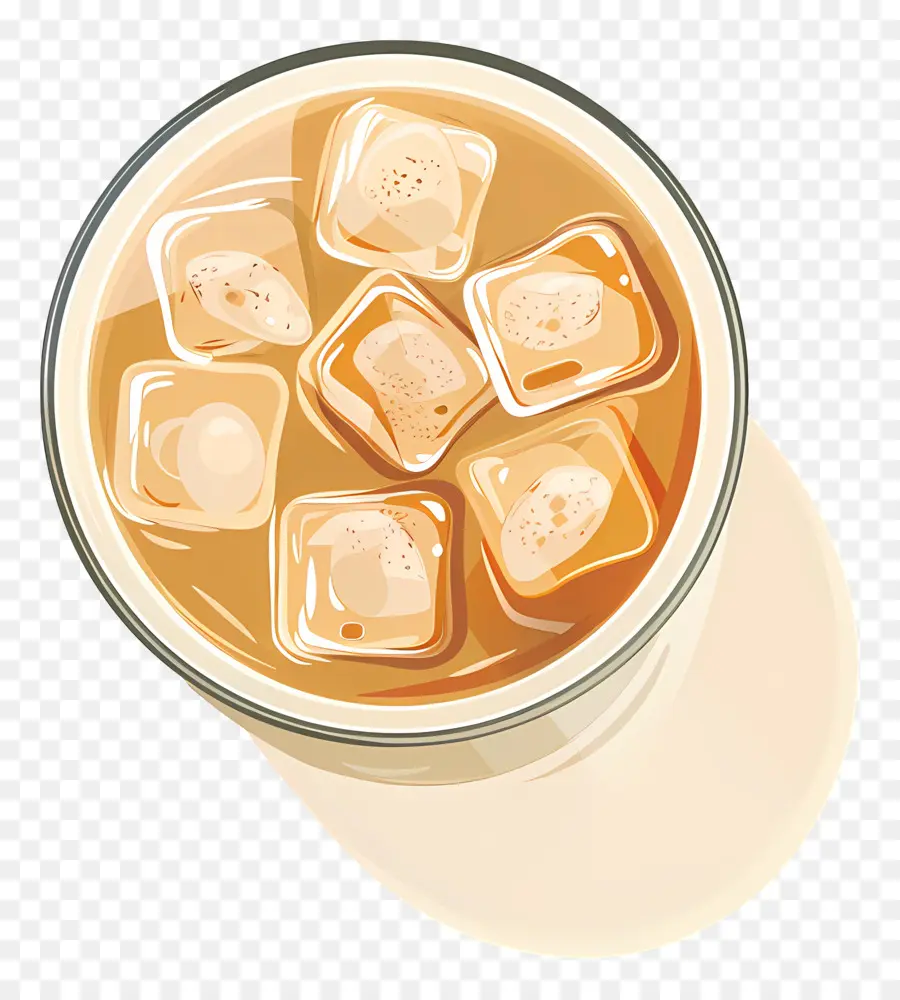 Café Glacé，Tasse En Verre PNG