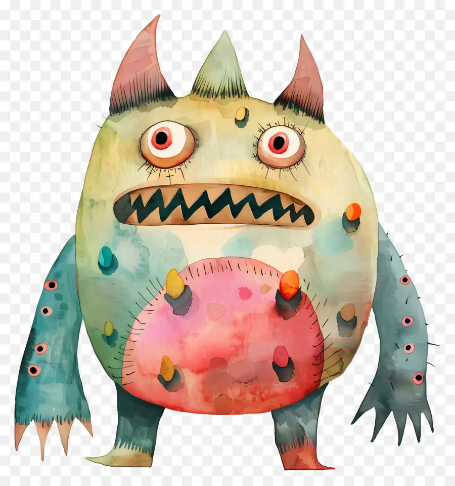 Dessin Animé Monster，Monstre Mignon PNG