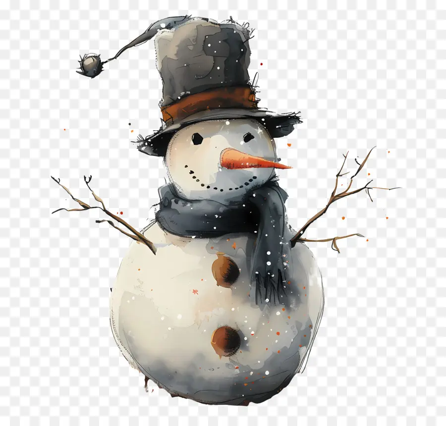 Bonhomme De Neige，Chapeau Haut De Forme PNG