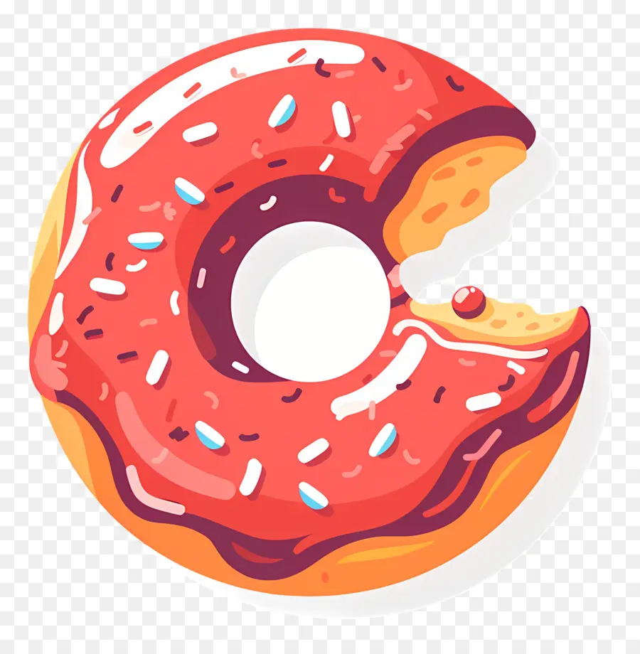 Donut Mordu，Beignet Rose PNG