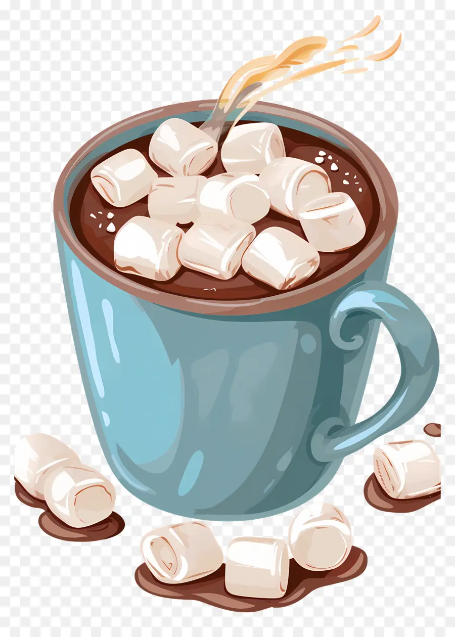 Chocolat Chaud，Guimauves PNG