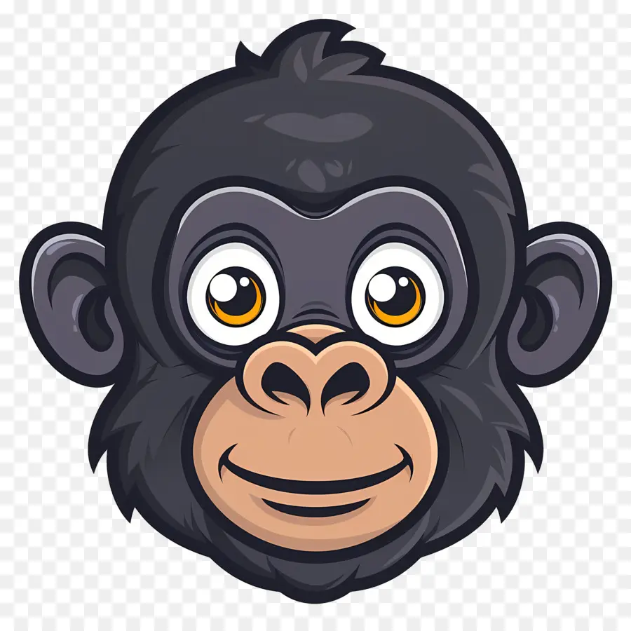 Visage De Gorille Mignon，Singe De Dessin Animé PNG