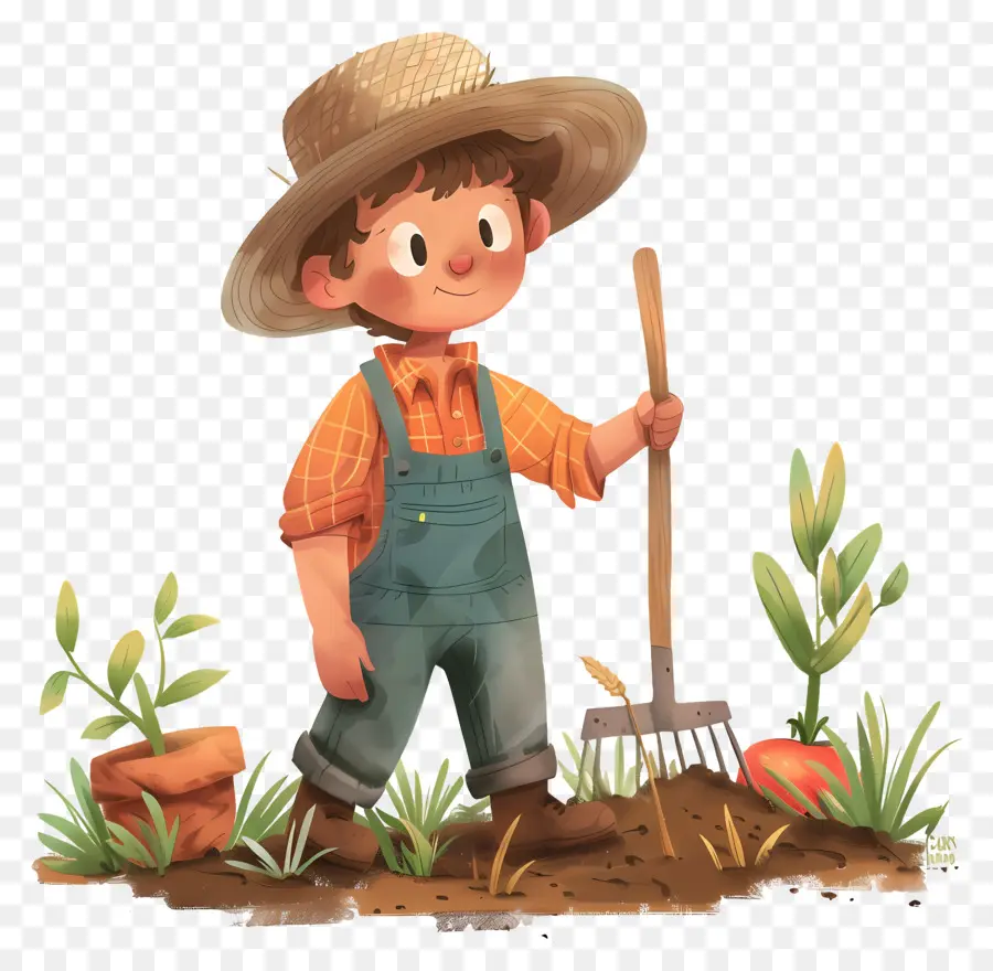 Agriculteur，Les Dessins Animés PNG