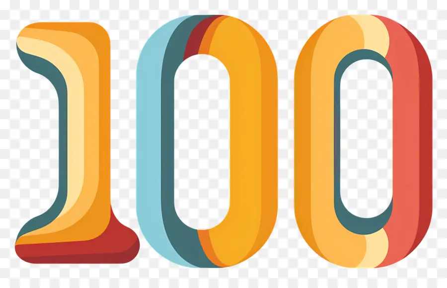 Le Numéro 100，Coloré PNG