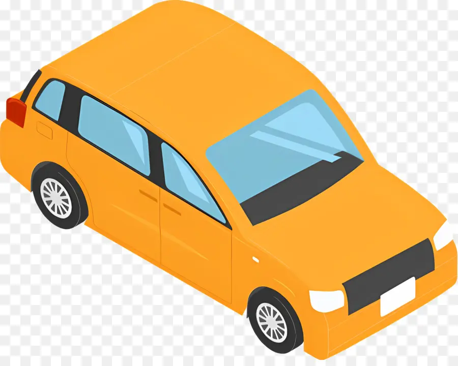 Bande Dessinée De Voiture，Voiture Orange PNG